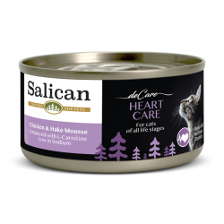 Salican - 雞肉鱈魚慕斯(心臟護理)貓罐頭 - 80 克
