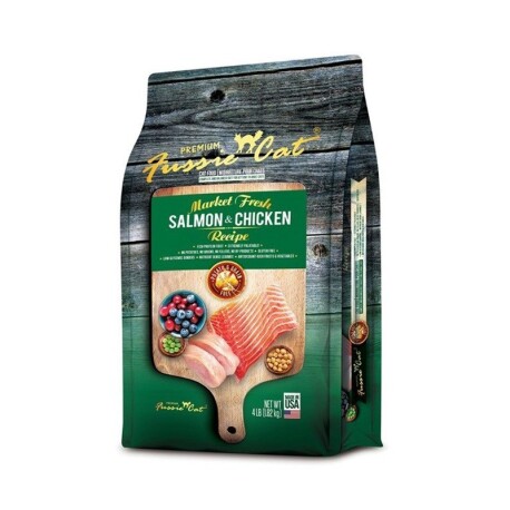 Fussie Cat - 全貓三文魚及雞肉乾糧 - 4 磅 到期日:2025-10-28 Fussie Cat - 全貓三文魚及雞肉乾糧 - 4 磅 到期日:2025-10-28