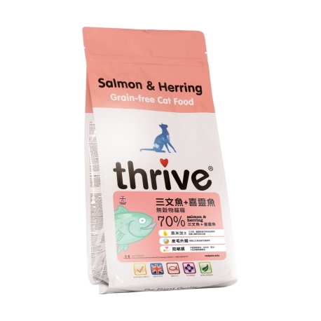 Thrive 脆樂芙 - Premium Plus 70% 三文魚、鯡魚無穀物貓糧 - 1.5 公斤 到期日：2025-12-17