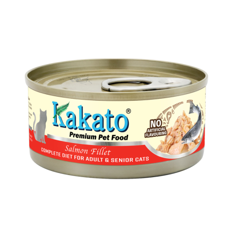 Kakato 卡格 - 全營養主食罐(三文魚)成貓高齡貓配方 - 70 克