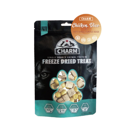 CHARM - 赤羽土雞粒+鱉蛋凍乾零食 - 40 克 到期日：2026-01-09