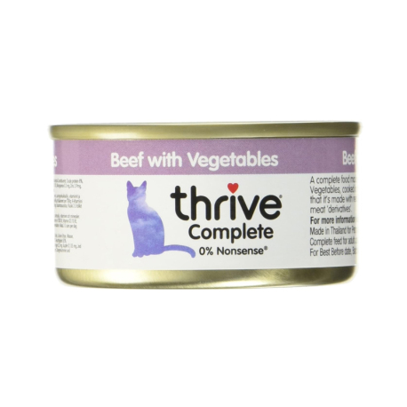 Thrive 脆樂芙 - 整全貓罐頭 (牛肉＋蔬菜) - 75 克 到期日：2026-02-10
