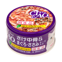 CIAO - 三文魚、吞拿魚雞肉、芝士貓罐頭 - 85 克 到期日：2026-02-28