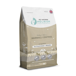 Pet Universe Nourish - 鮮雞肉白身魚化毛球配方貓糧 - 1 公斤 到期日：2026-03-19