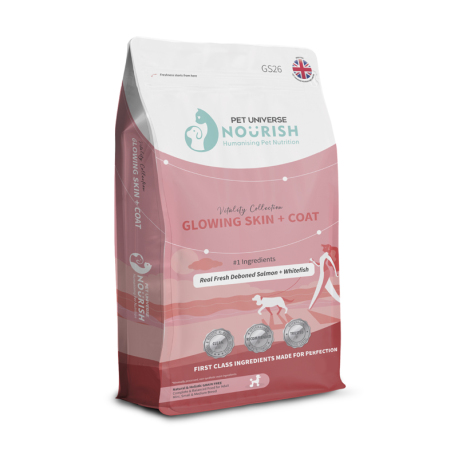 Pet Universe Nourish - 新鮮三文魚白身魚皮膚配方狗糧 - 1.5 公斤 到期日：2026-03-28