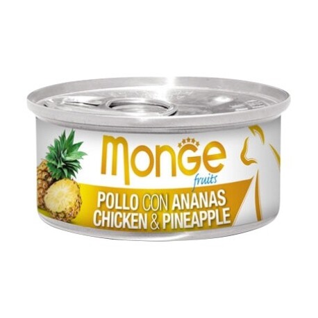 Monge 清新水果系列 - 鮮雞肉配菠蘿 - 80 克 到期日：2026-03-29