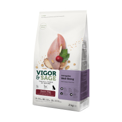 VIGOR & SAGE - 黃芪火雞肉老犬糧 - 2 公斤 到期日：2026-04-02