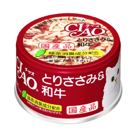 CIAO - 雞肉、和牛貓罐頭 - 85 克 到期日：2026-05-14