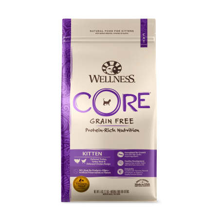 Wellness 寵物健康 - CORE 無穀物幼貓成長配方 - 5 磅 到期日：2026-07-18