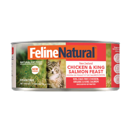 K9 Natural - F9 Feline Natural 雞肉及三文魚主食貓罐頭 - 85 克