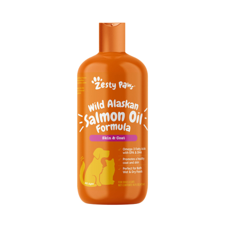 Zesty Paws - Wild Alaskan Salmon Oil 野生阿拉斯加三文魚油(貓犬適用) - 16 安士 到期日：2026-07-31