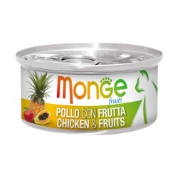 Monge - MORSELS CHICKEN & FRUITS - 80g Expiry Date: 2026-08-23