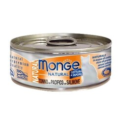 Monge - Morsels of YELLOWFIN TUNA WITH SALMON - 80g Expiry Date: 2026-08-23