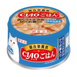 CIAO - 吞拿魚、雞肉、木魚貓罐頭 - 85 克 到期日：2026-08-27