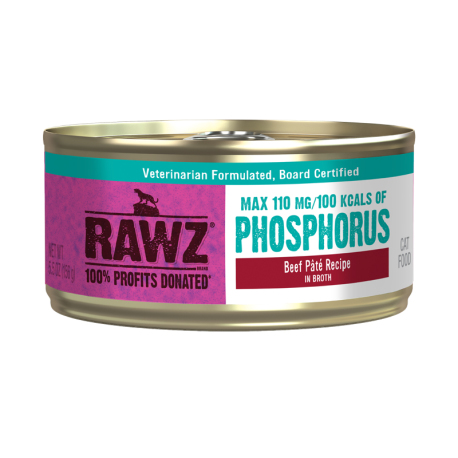 RAWZ - 低磷牛肉肉醬營養補充貓罐 - 156 克