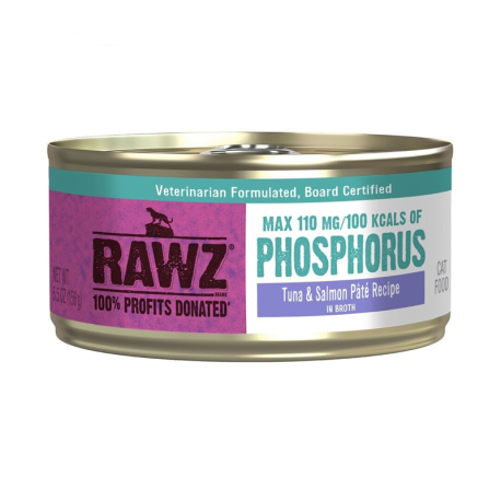 RAWZ - 低磷吞拿魚三文魚肉醬營養補充貓罐 - 156 克