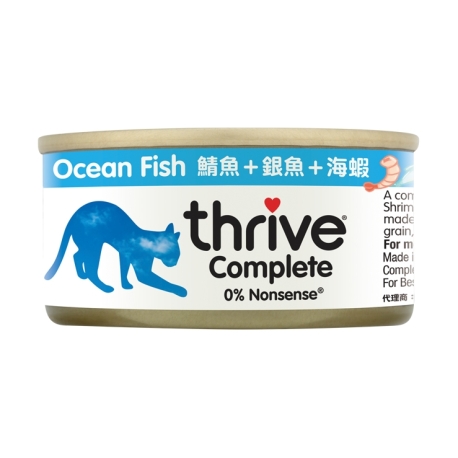 Thrive 脆樂芙 - 整全三鮮貓罐頭 (鯖魚+銀魚+海蝦) - 75 克 到期日：2026-09-13