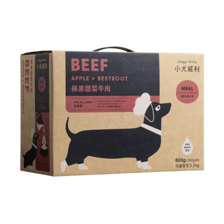 小犬威利 - MEAL 均衡主食系列無穀蘋果甜菜牛肉熟食凍乾 - 800 克 到期日：2026-10-06
