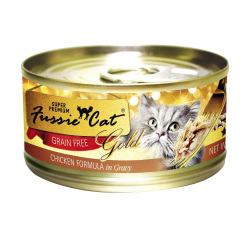 Fussie Cat - 金鑽系列雞肉+肉汁純天然貓罐頭 - 80 克 Expiry Date: 2026-10-20