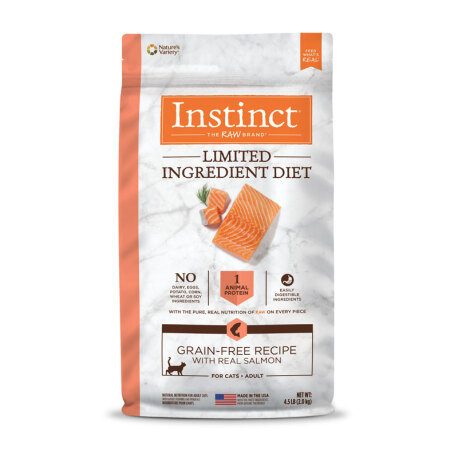 Instinct 生鮮本能 - 單一低敏無穀物三文魚貓糧 - 4.5 磅 到期日：2026-10-30