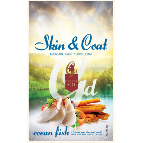 Greedy Dog - Skin & Coat (Ocean Fish) - 80 g Expiry Date: 2026-11-06
