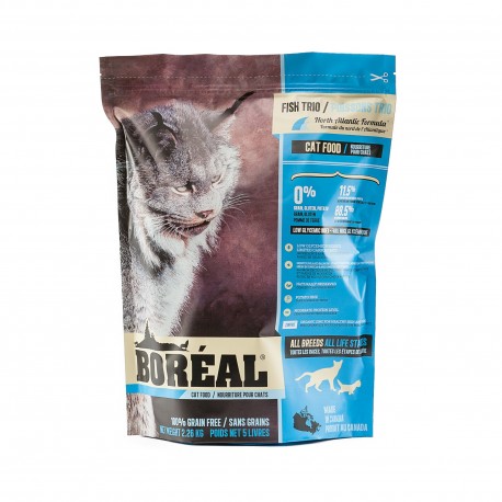 Boreal - 無穀物全貓三魚鮮肉配方 - 5 磅 Boreal - 無穀物全貓三魚鮮肉配方 - 5 磅