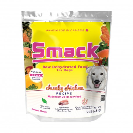 Smack - 有機雞鮮肉、蔬果脫水狗糧 - 2.5 公斤 Smack - 有機雞鮮肉、蔬果脫水狗糧 - 2.5 公斤